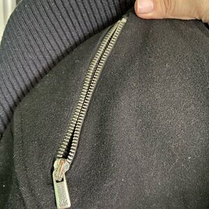 Midi-Pea coat - black, Michael Kors, fashionable collar and zippers